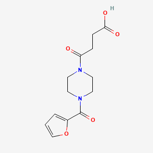 molecular formula C13H16N2O5 B11713831 4-[4-(Furan-2-carbonyl)piperazin-1-yl]-4-oxobutanoic acid 