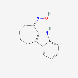 N-[(6E)-5H,6H,7H,8H,9H,10H-cyclohepta[b]indol-6-ylidene]hydroxylamine