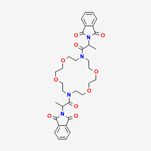 2,2'-[1,4,10,13-tetraoxa-7,16-diazacyclooctadecane-7,16-diylbis(1-oxopropane-1,2-diyl)]bis(1H-isoindole-1,3(2H)-dione)