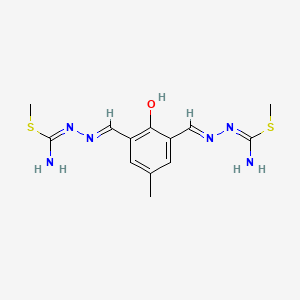 4-Methyl-2,6-bis[(E)-({[(methylsulfanyl)methanimidoyl]amino}imino)methyl]phenol