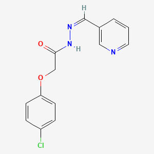 molecular formula C14H12ClN3O2 B11713871 2-(4-chlorophenoxy)-N'-[(E)-(pyridin-3-yl)methylidene]acetohydrazide 