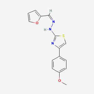 molecular formula C15H13N3O2S B11713873 N-[(Z)-2-furylmethyleneamino]-4-(4-methoxyphenyl)thiazol-2-amine 