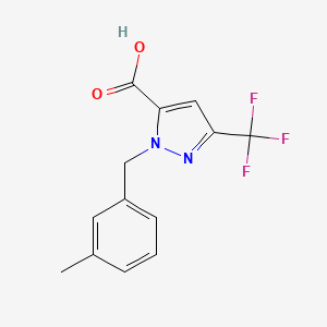 1-(3-Methylbenzyl)-3-(trifluoromethyl)-1H-pyrazole-5-carboxylic acid