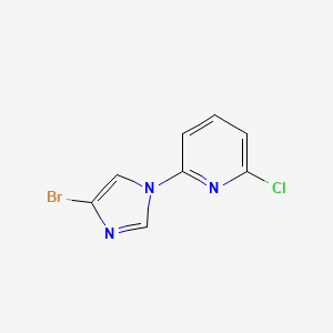 molecular formula C8H5BrClN3 B11713948 2-(4-bromo-1H-imidazol-1-yl)-6-chloropyridine 