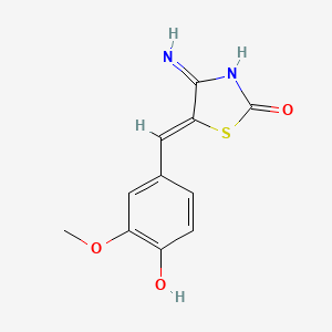 (5Z)-5-[(4-Hydroxy-3-methoxyphenyl)methylidene]-4-imino-1,3-thiazolidin-2-one