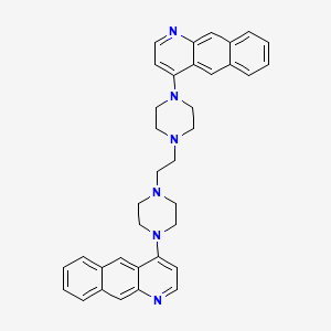 molecular formula C36H36N6 B11713977 Benzo(g)quinoline, 4,4'-(1,2-ethanediyldi-4,1-piperazinediyl)bis- CAS No. 78093-89-7