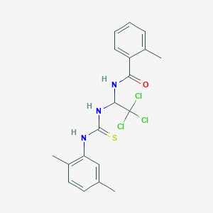 2-methyl-N-(2,2,2-trichloro-1-{[(2,5-dimethylphenyl)carbamothioyl]amino}ethyl)benzamide