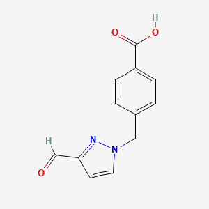 4-[(3-Formyl-1H-pyrazol-1-YL)methyl]benzoic acid