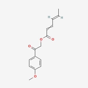 2-(4-methoxyphenyl)-2-oxoethyl (4E)-hexa-2,4-dienoate