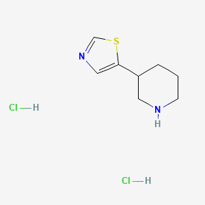 molecular formula C8H14Cl2N2S B11714060 3-(1,3-Thiazol-5-yl)piperidine dihydrochloride 