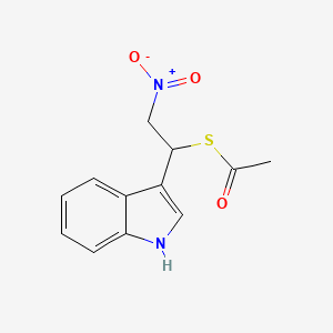 molecular formula C12H12N2O3S B11714063 S-[1-(1H-indol-3-yl)-2-nitroethyl] ethanethioate 