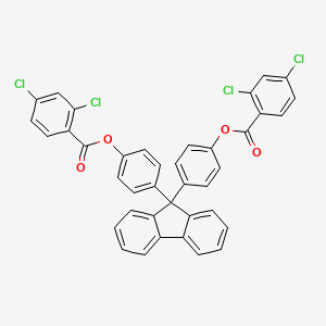 molecular formula C39H22Cl4O4 B11714087 9H-fluorene-9,9-diyldibenzene-4,1-diyl bis(2,4-dichlorobenzoate) 