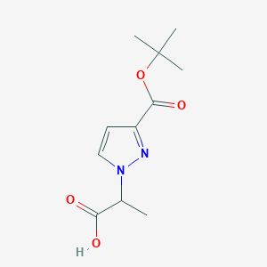 2-{3-[(tert-butoxy)carbonyl]-1H-pyrazol-1-yl}propanoic acid