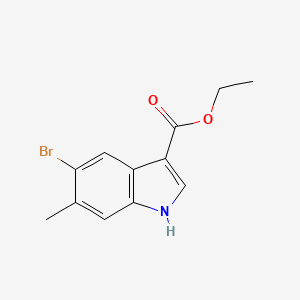 molecular formula C12H12BrNO2 B11714137 Ethyl 5-Bromo-6-methylindole-3-carboxylate 