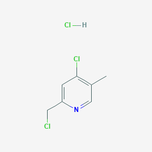 molecular formula C7H8Cl3N B11714147 4-Chloro-2-(chloromethyl)-5-methylpyridine hydrochloride 