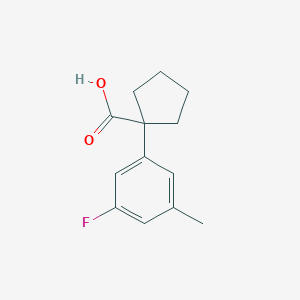 molecular formula C13H15FO2 B11714168 1-(3-Fluoro-5-methylphenyl)cyclopentanecarboxylic Acid 