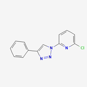 molecular formula C13H9ClN4 B11714197 2-chloro-6-(4-phenyl-1H-1,2,3-triazol-1-yl)pyridine 