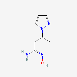 (E)-N'-hydroxy-3-(1H-pyrazol-1-yl)butanimidamide