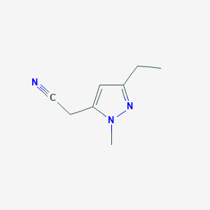 2-(3-ethyl-1-methyl-1H-pyrazol-5-yl)acetonitrile