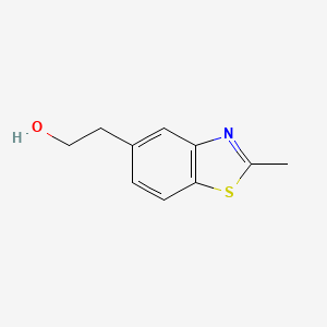 molecular formula C10H11NOS B11714246 2-(2-Methyl-1,3-benzothiazol-5-yl)ethanol 