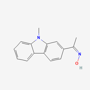 molecular formula C15H14N2O B11714248 (E)-N-[1-(9-methyl-9H-carbazol-2-yl)ethylidene]hydroxylamine 