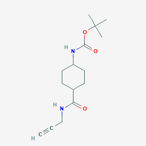 molecular formula C15H24N2O3 B11714266 tert-Butyl ((1r,4r)-4-(prop-2-yn-1-ylcarbamoyl)cyclohexyl)carbamate 