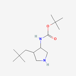 rac-tert-butyl N-[(3R,4S)-4-(2,2-dimethylpropyl)pyrrolidin-3-yl]carbamate