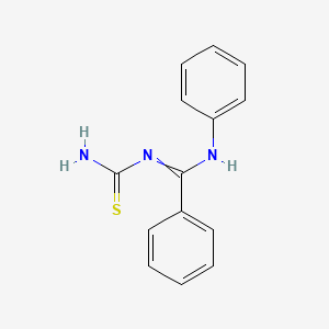 molecular formula C14H13N3S B11714285 [(E)-phenyl(phenylimino)methyl]thiourea 