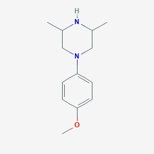 molecular formula C13H20N2O B11714310 1-(4-Methoxyphenyl)-3,5-dimethylpiperazine 