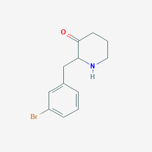 molecular formula C12H14BrNO B11714320 2-(3-Bromobenzyl)-3-piperidinone 