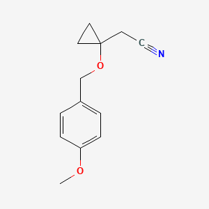 2-{1-[(4-Methoxyphenyl)methoxy]cyclopropyl}acetonitrile