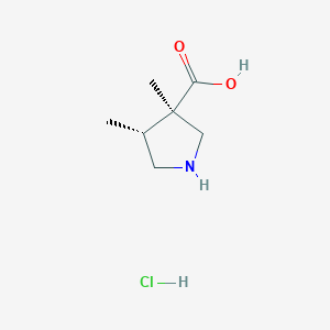 (3R,4R)-3,4-Dimethylpyrrolidine-3-carboxylic acid hydrochloride