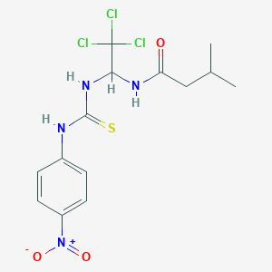 3-methyl-N-(2,2,2-trichloro-1-{[(4-nitrophenyl)carbamothioyl]amino}ethyl)butanamide