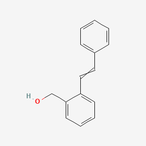 molecular formula C15H14O B11714472 [2-(2-Phenylethenyl)phenyl]methanol 