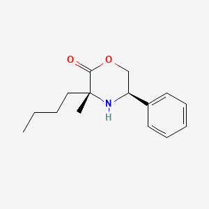 molecular formula C15H21NO2 B11714498 (3R,5R)-3-Butyl-3-methyl-5-phenylmorpholin-2-one 