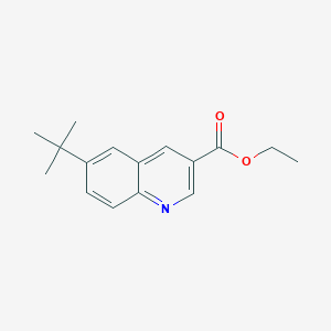 molecular formula C16H19NO2 B11714549 Ethyl 6-(tert-Butyl)quinoline-3-carboxylate 