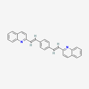 molecular formula C28H20N2 B11714552 1,4-Bis(2-(2-quinolinyl)ethenyl)-benzene 