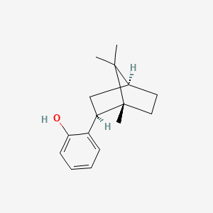 molecular formula C16H22O B11714565 2-[(1R,2S,4S)-1,7,7-trimethyl-2-bicyclo[2.2.1]heptanyl]phenol 