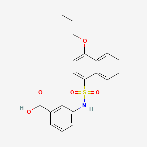 3-(4-Propoxynaphthalene-1-sulfonamido)benzoic acid