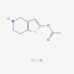 4,5,6,7-tetrahydrothieno[3,2-c]pyridin-2-yl acetate;hydrochloride