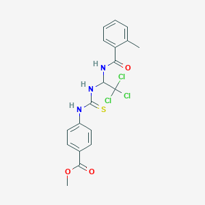 Methyl 4-{[({2,2,2-trichloro-1-[(2-methylbenzoyl)amino]ethyl}amino)carbothioyl]amino}benzoate