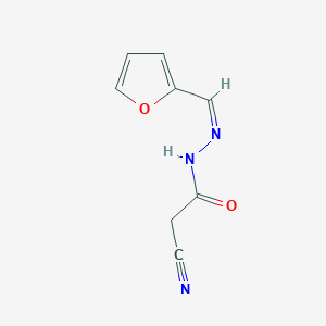 molecular formula C8H7N3O2 B11714601 2-cyano-N'-[(E)-(furan-2-yl)methylidene]acetohydrazide 