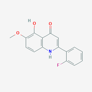 2-(2-Fluorophenyl)-5-hydroxy-6-methoxyquinolin-4(1H)-one