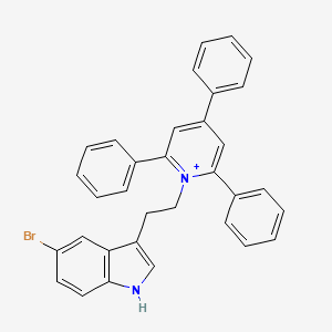 1-[2-(5-bromo-1H-indol-3-yl)ethyl]-2,4,6-triphenylpyridinium