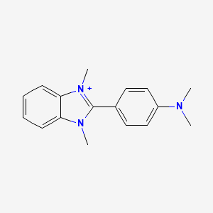 molecular formula C17H20N3+ B11714627 2-[4-(dimethylamino)phenyl]-1,3-dimethyl-1H-3,1-benzimidazol-3-ium 