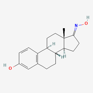 molecular formula C18H23NO2 B11714647 (1Z,3aS,3bR,9bS,11aS)-1-(hydroxyimino)-11a-methyl-1H,2H,3H,3aH,3bH,4H,5H,9bH,10H,11H,11aH-cyclopenta[a]phenanthren-7-ol 