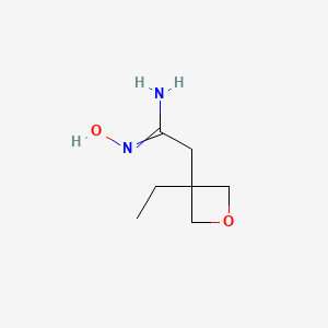 molecular formula C7H14N2O2 B11714716 (Z)-2-(3-ethyloxetan-3-yl)-N'-hydroxyethanimidamide 