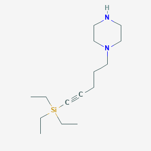 molecular formula C15H30N2Si B11714721 1-[5-(Triethylsilyl)pent-4-yn-1-yl]piperazine 