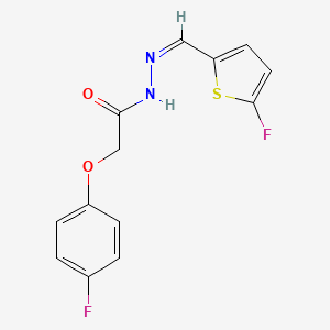 molecular formula C13H10F2N2O2S B11714731 2-(4-fluorophenoxy)-N'-[(E)-(5-fluorothiophen-2-yl)methylidene]acetohydrazide 