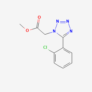 molecular formula C10H9ClN4O2 B11714769 methyl 2-[5-(2-chlorophenyl)-1H-1,2,3,4-tetrazol-1-yl]acetate 